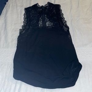 Lace Mock halter tank top